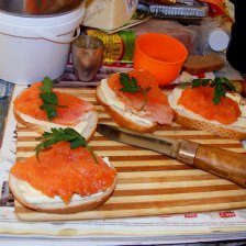 "Волчьи" бутерброды с нарезкой кольского гольчика