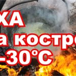 Уха приготовленная зимой в -30