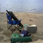 На волжском берегу, ниже Калязина.