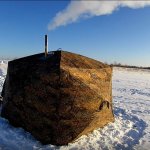 Испытание палатки с печкой в  -30 С на рыбалке