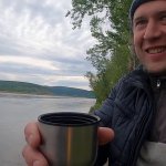 Рыбалка с берега на Енисее. Тирольская полочка, хариус  на мушку