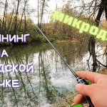 Рыбалка на городской речке.  Ловля окуня на микроджиг осенью 2021.