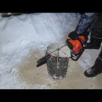 Окунь в глухозимье. Отдыхаем на лесной избе.