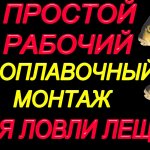 Поплавочный Монтаж для Ловли Леща на Слабом течении,на выходе,входе из ям
