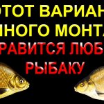 Таким донным монтажём можно ловить леща на любом течении не меняя кормушки
