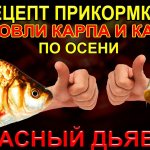 Осенняя прикормка, для ловли карася, для ловли карпа, на фидер, рецепт КРАСНЫЙ ДЬЯВОЛ